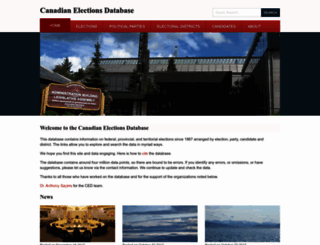 canadianelectionsdatabase.ca screenshot