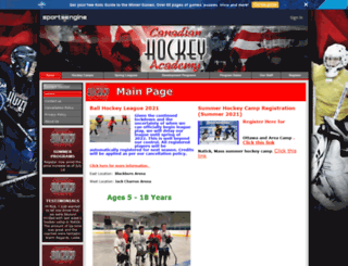 canadianhockeyacademy.com screenshot