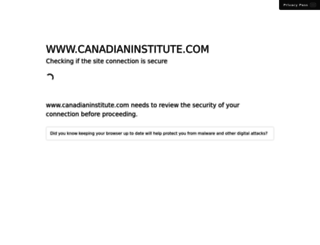 canadianinstitute.com screenshot