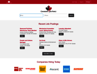canadianjobforce.com screenshot