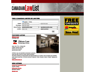 canadianlawlist.com screenshot