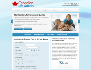 canadianlifequotes.com screenshot