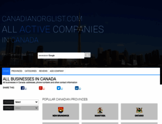 canadianorglist.com screenshot
