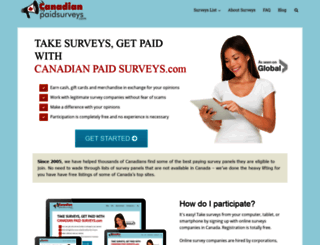 canadianpaidsurveys.com screenshot