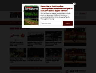 canadianthoroughbred.com screenshot