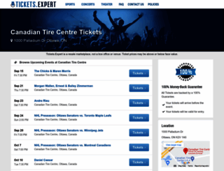 canadiantirecentre.tickets.expert screenshot