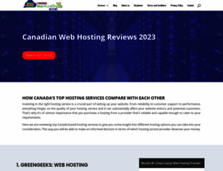 canadianwebhostingreview.ca screenshot