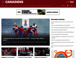 canadiens.com screenshot