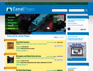 canalpages.co.uk screenshot