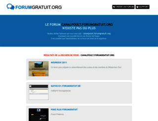 canalpoult.forumgratuit.org screenshot