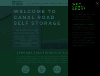canalroadselfstorage.com screenshot