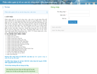 canbocongchuc.cantho.gov.vn screenshot