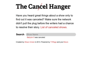 cancelhanger.com screenshot
