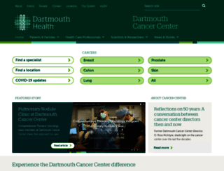 cancer.dartmouth.edu screenshot