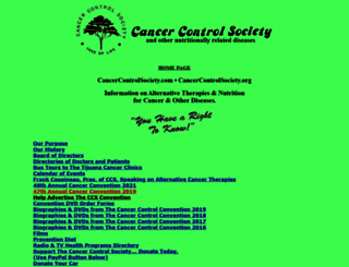 cancercontrolsociety.com screenshot