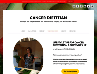 cancerdietitian.com screenshot