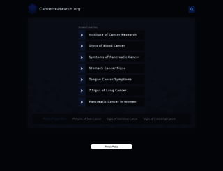 cancerreasearch.org screenshot