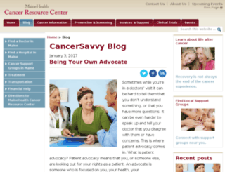 cancersavvy.mainehealthcancer.org screenshot
