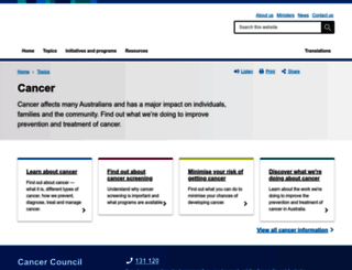 cancerscreening.gov.au screenshot