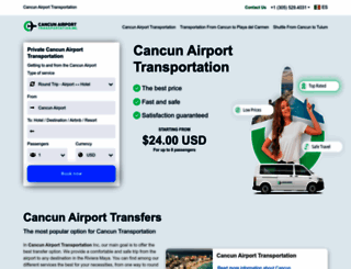 cancunairporttransportation.com screenshot
