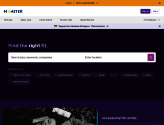 candidate.monster.com screenshot