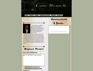 canebranchbaptistchurch.com screenshot