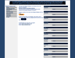canecorsopedigree.com screenshot
