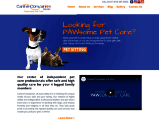 caninecompanionla.com screenshot
