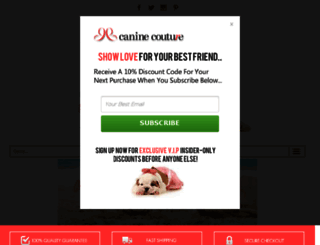 caninecouturestore.com screenshot