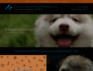 caninegroomingshoppe.com screenshot