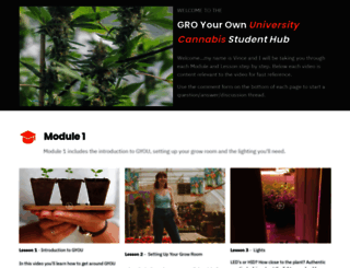 cannabis.groyourownuniversity.org screenshot