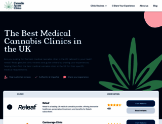cannabisaccessclinics.co.uk screenshot