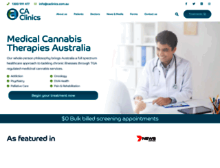 cannabisaccessclinics.com.au screenshot