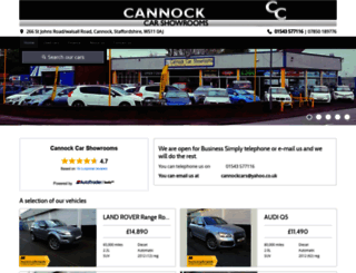 cannockcarshowrooms.co.uk screenshot