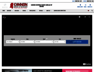 cannonchevroletcadillac.com screenshot