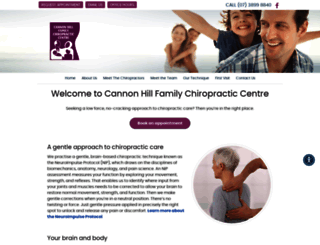 cannonhillchiropractic.com.au screenshot