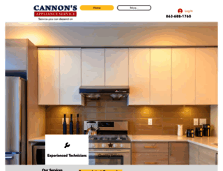 cannonsappliance.com screenshot