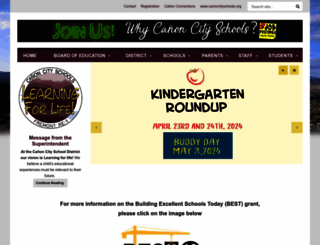 canoncityschools.org screenshot