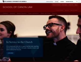canonlaw.catholic.edu screenshot
