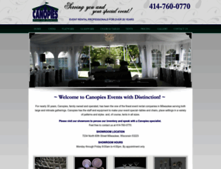 canopiesevents.com screenshot