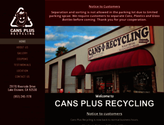 cansplusrecycling.com screenshot