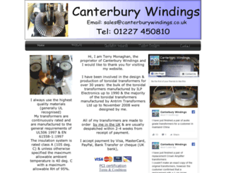 canterburywindings.co.uk screenshot