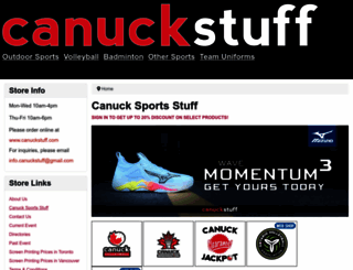 canuckstuff.com screenshot