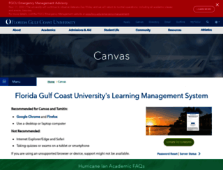 canvas.fgcu.edu screenshot