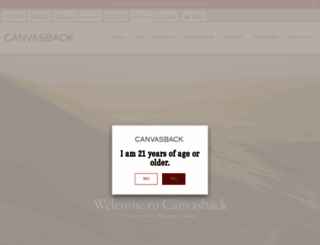 canvasbackwine.com screenshot