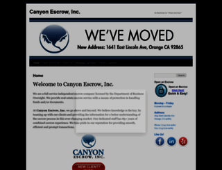 canyonescrow.com screenshot