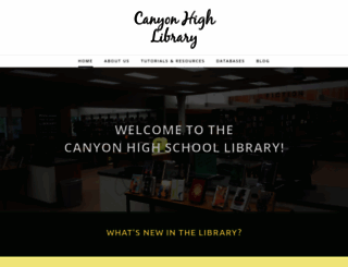 canyonhighlibrary.com screenshot