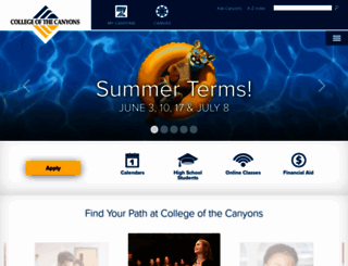 canyons.edu screenshot