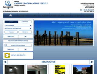 capelle-delfly-calais.notaires.fr screenshot