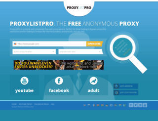 capetown.proxylistpro.com screenshot